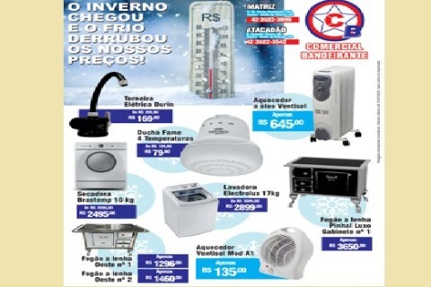 Comercial Bandeirante aproximando-se de seus 70 anos de aniversário e o inverno chegou e o frio derrubou os nossos preço