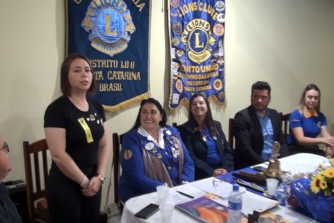 Posse de novos integrantes associados do Lions Clube Porto União "Caminho das Águas"